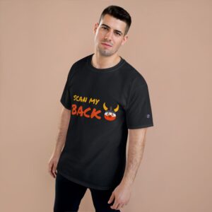 Champion T-Shirt - Scan My Back FOF CA QR